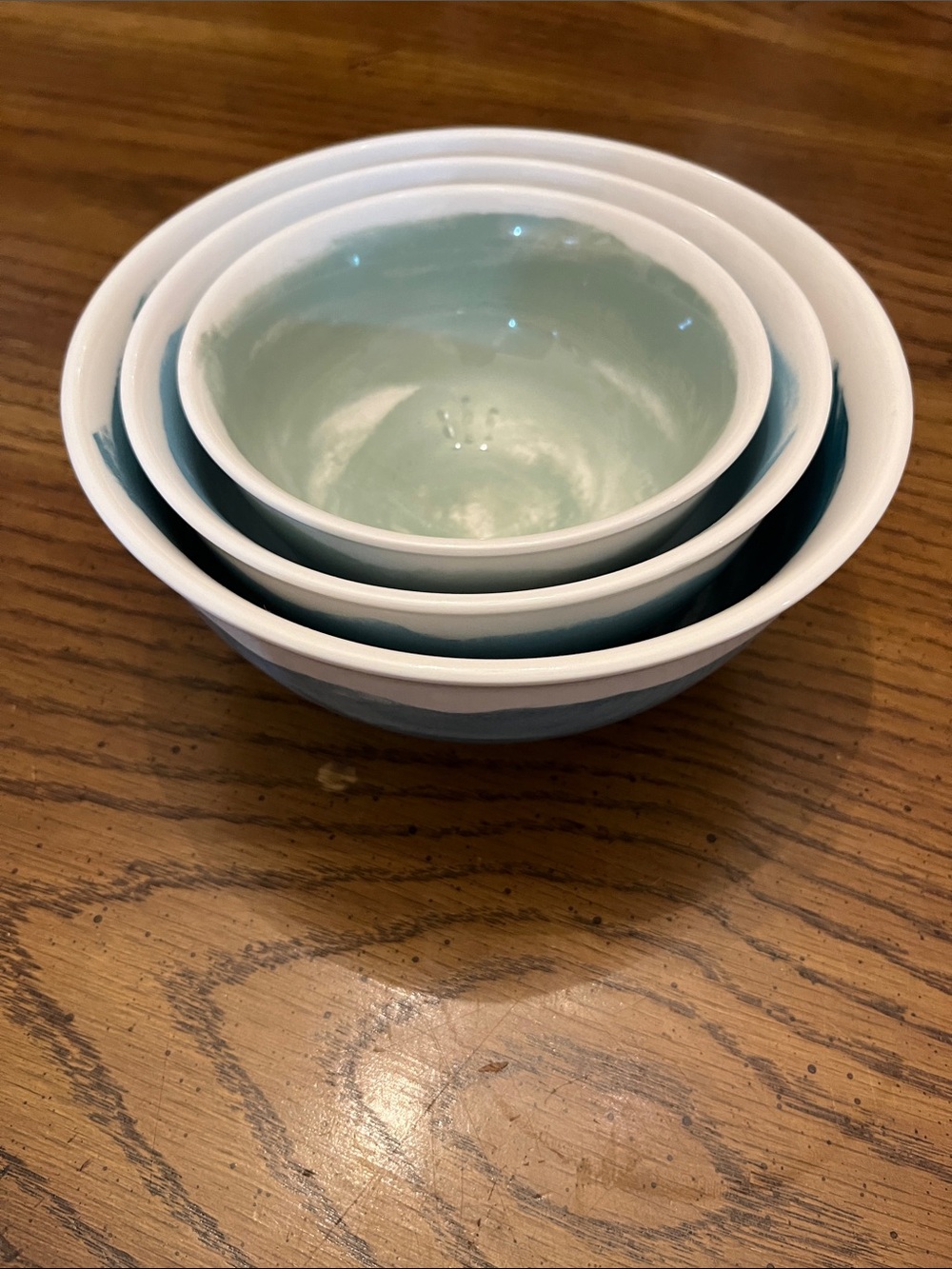 Anthropologie Pepper + Vetiver Oceania watercolor nesting bowls